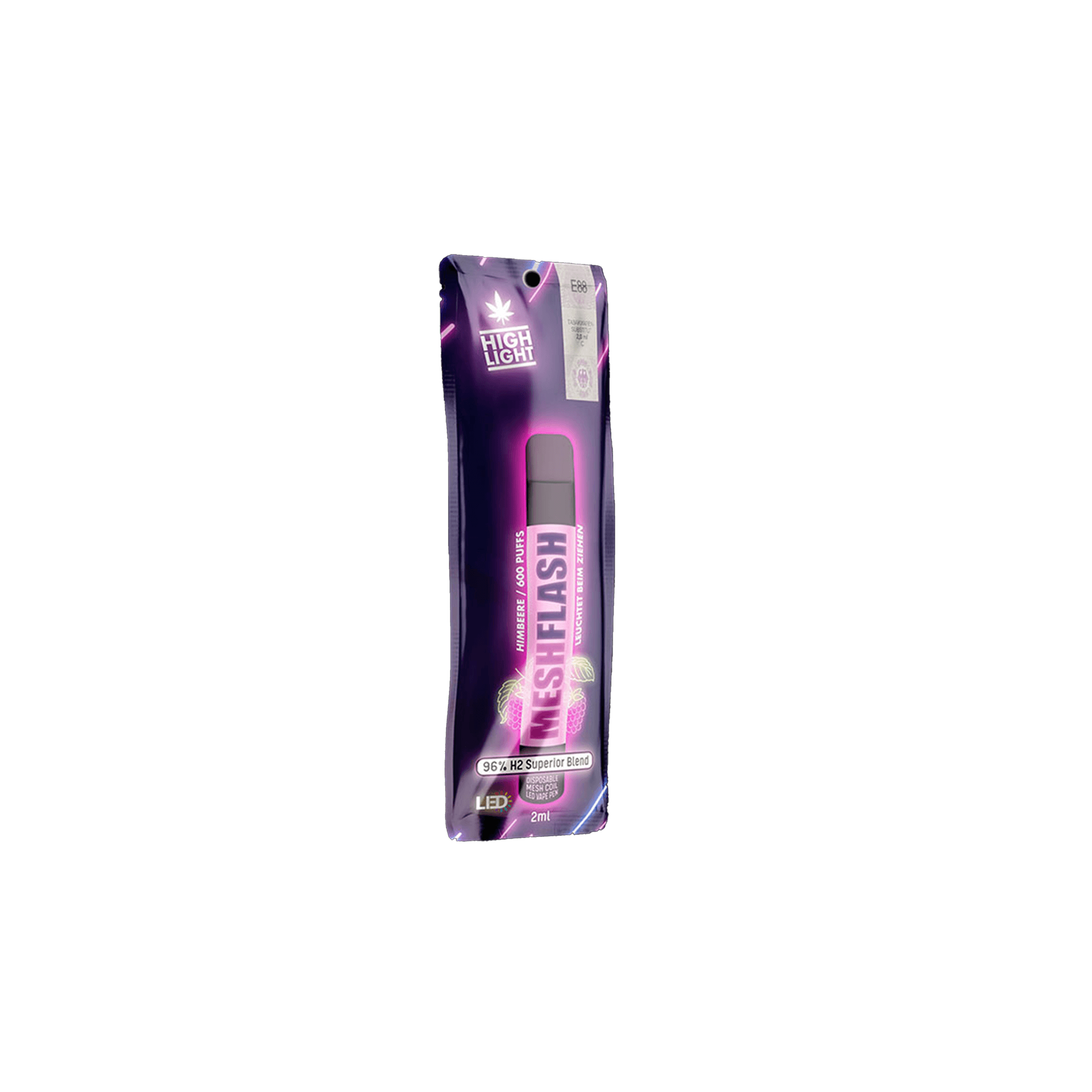 Highlight Meshflash Himbeere 0 mg H2 Superior Vape