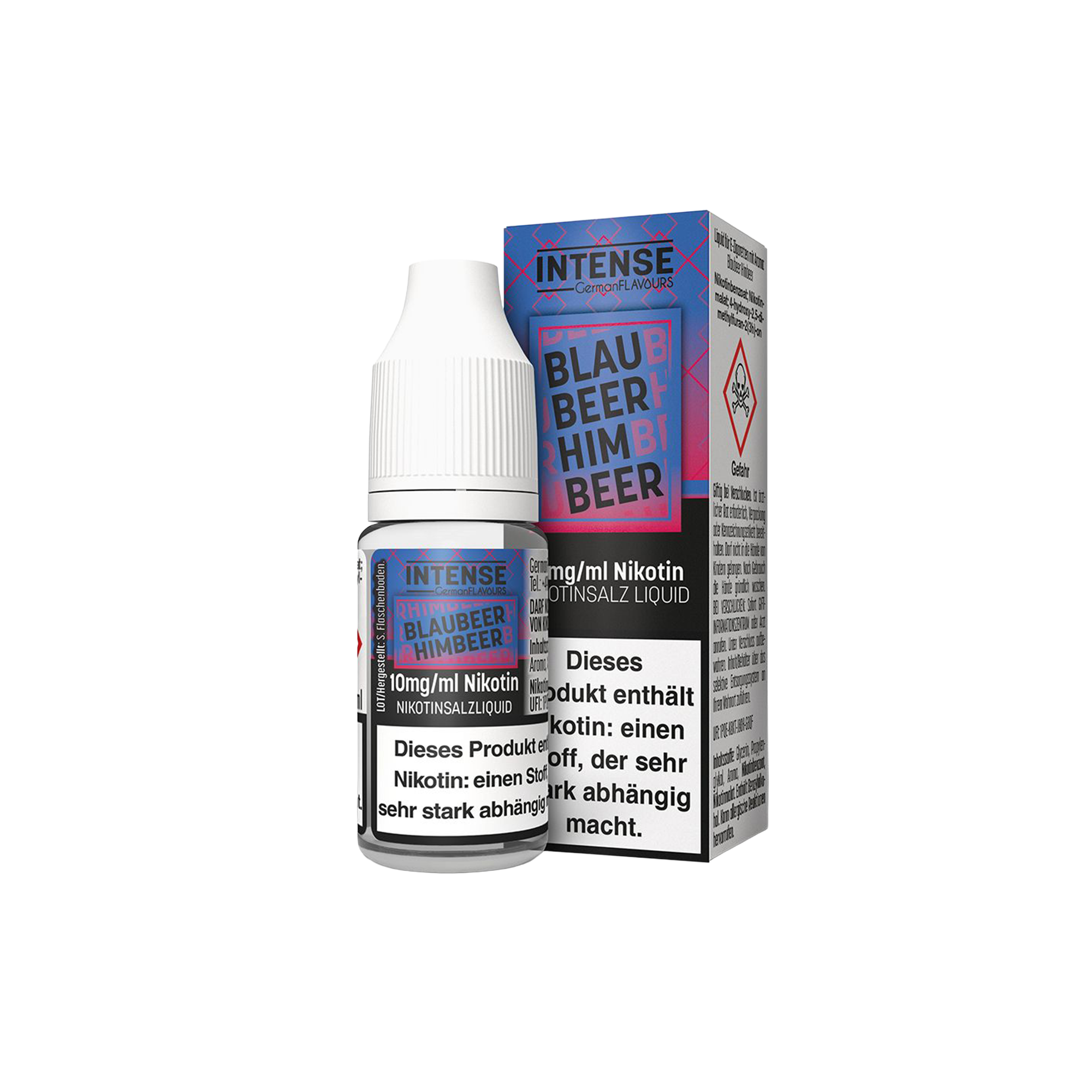 Intense Blaubeer Himbeere 10 ml Nikotinsalz Liquid Intense Blaubeer Himbeere 10 ml Nikotinsalz Liquid