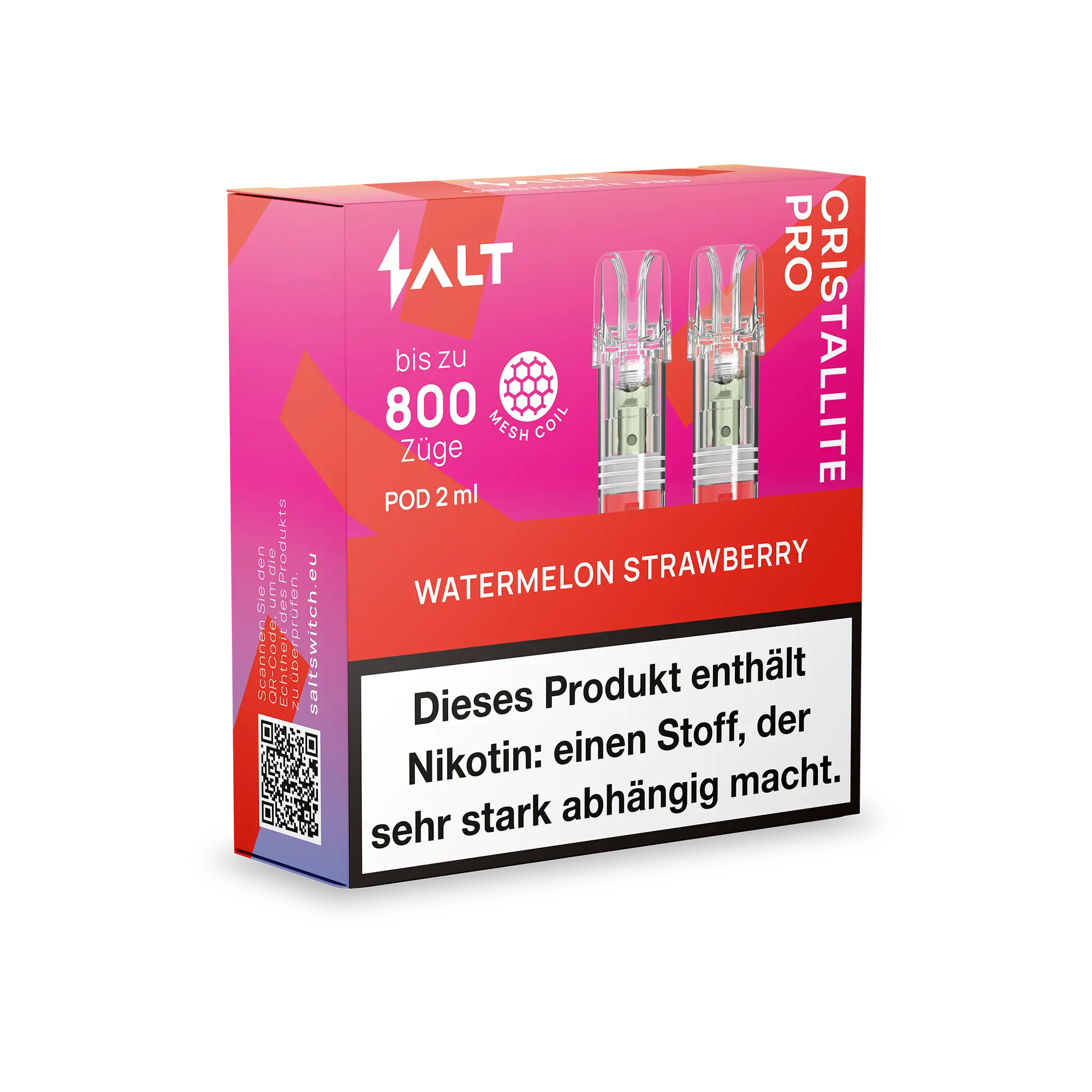 CRISTALLITE PRO Pod Watermelon Strawberry 2 ml 20 mg (2er Pack)
