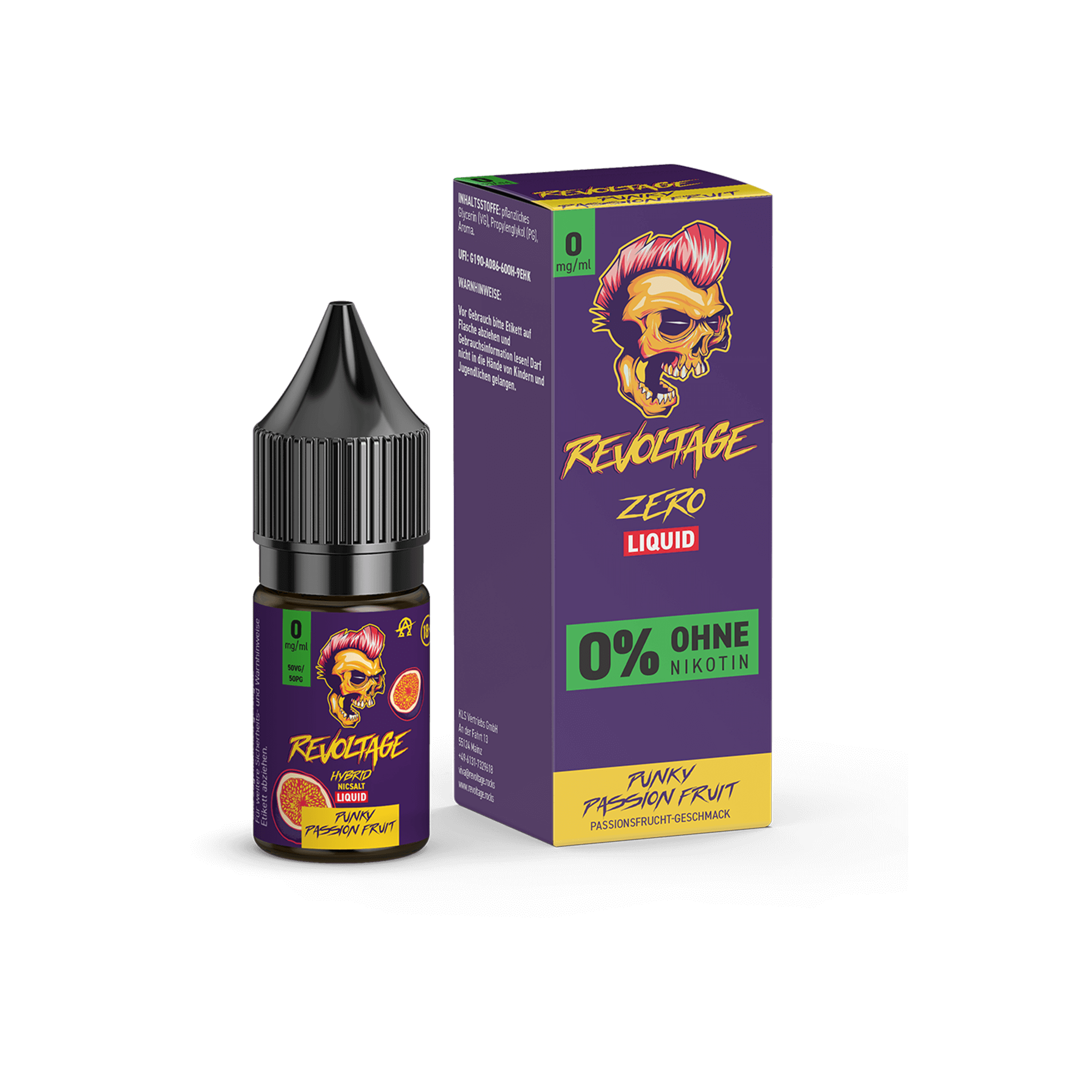 Revoltage Punky Passion Fruit 10 ml Hybrid NicSalt Liquid Revoltage Punky Passion Fruit 10 ml Hybrid NicSalt Liquid