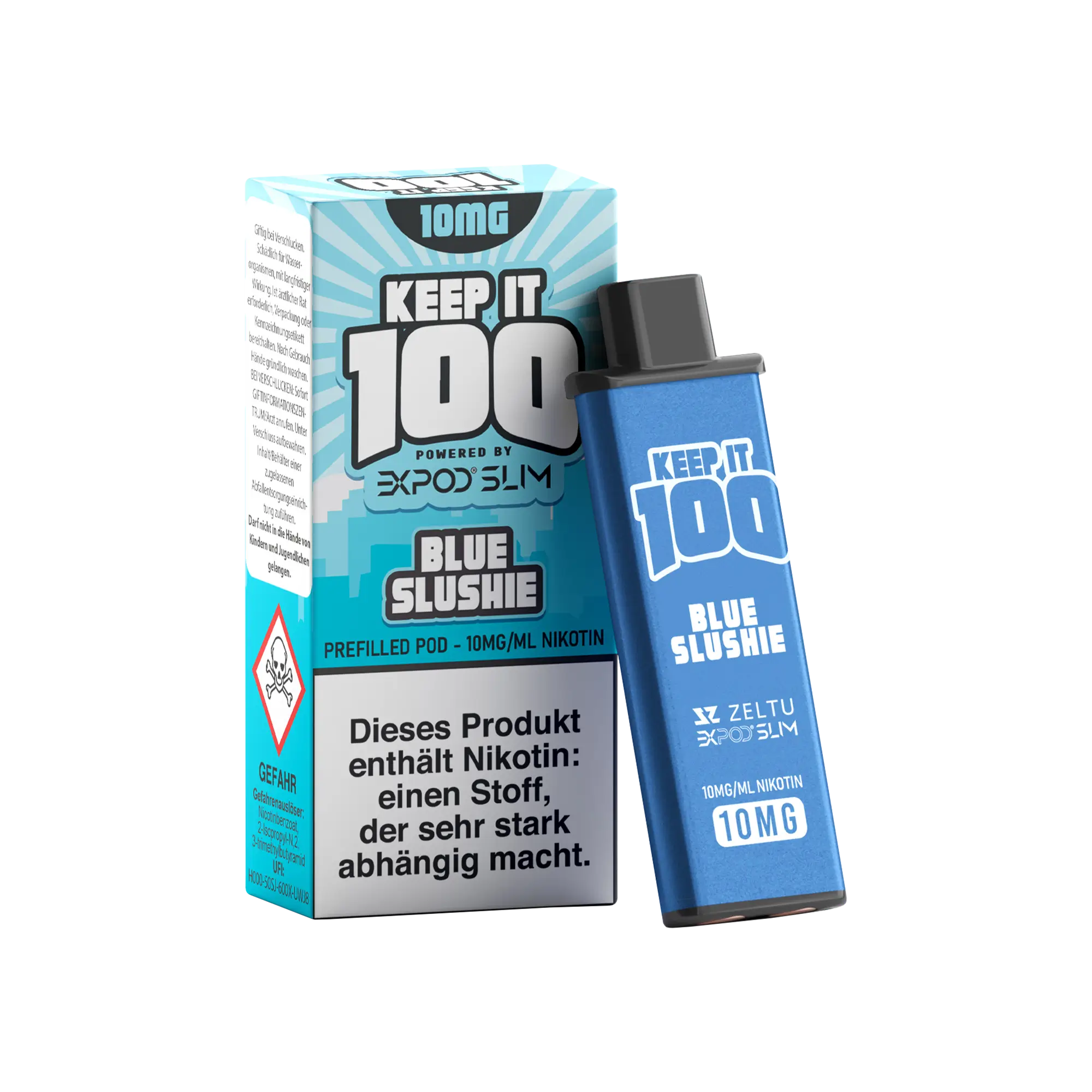 Exvape Expod Slim Keep it 100 Blue Slushie 2 ml Prefilled Pod
