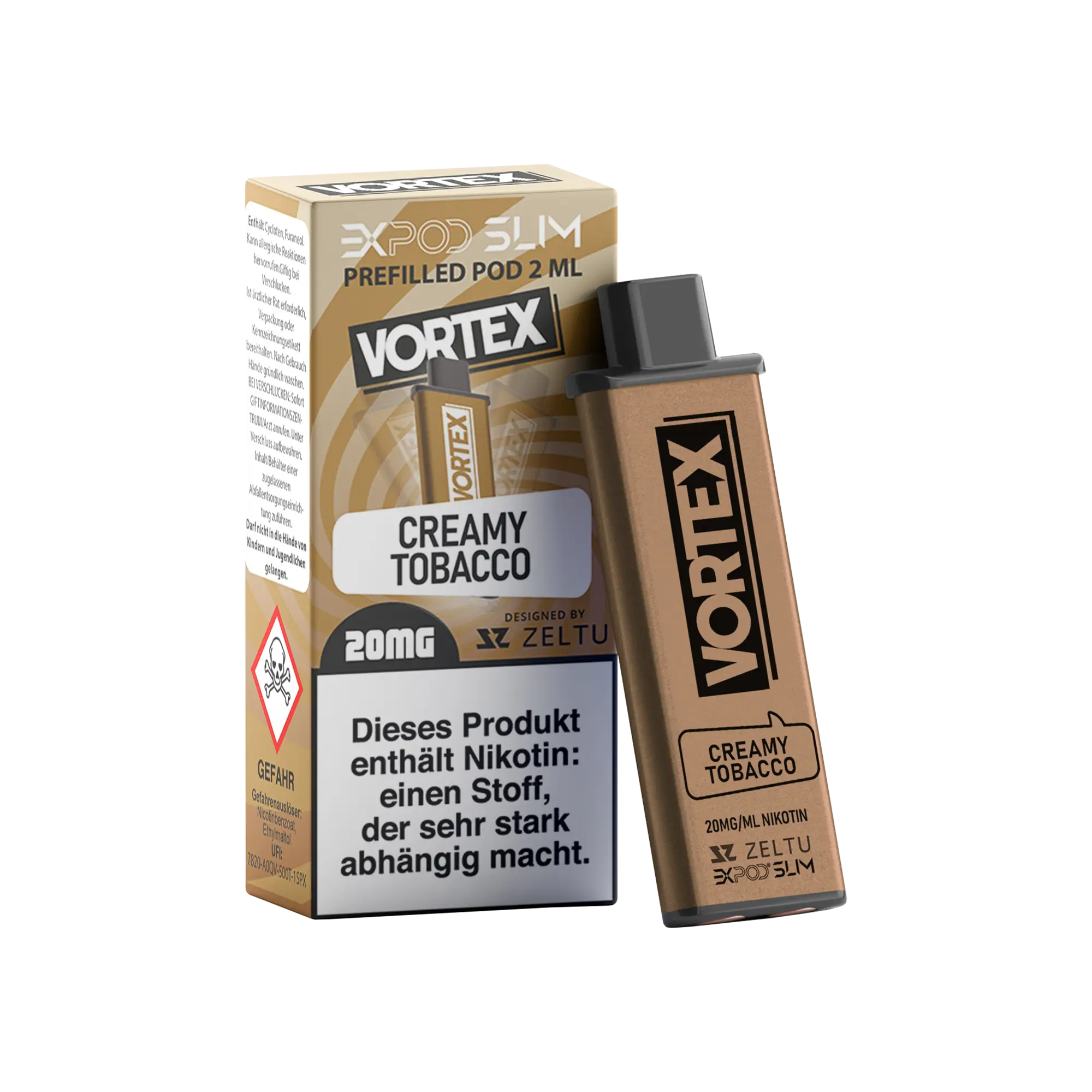 Expod Slim Vortex 2ml Prefilled Pod Creamy Tobacco