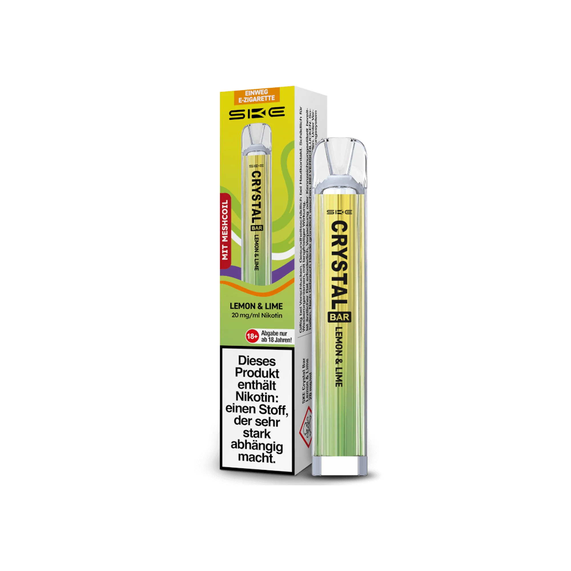 SKE Crystal Bar Lemon & Lime 20 mg