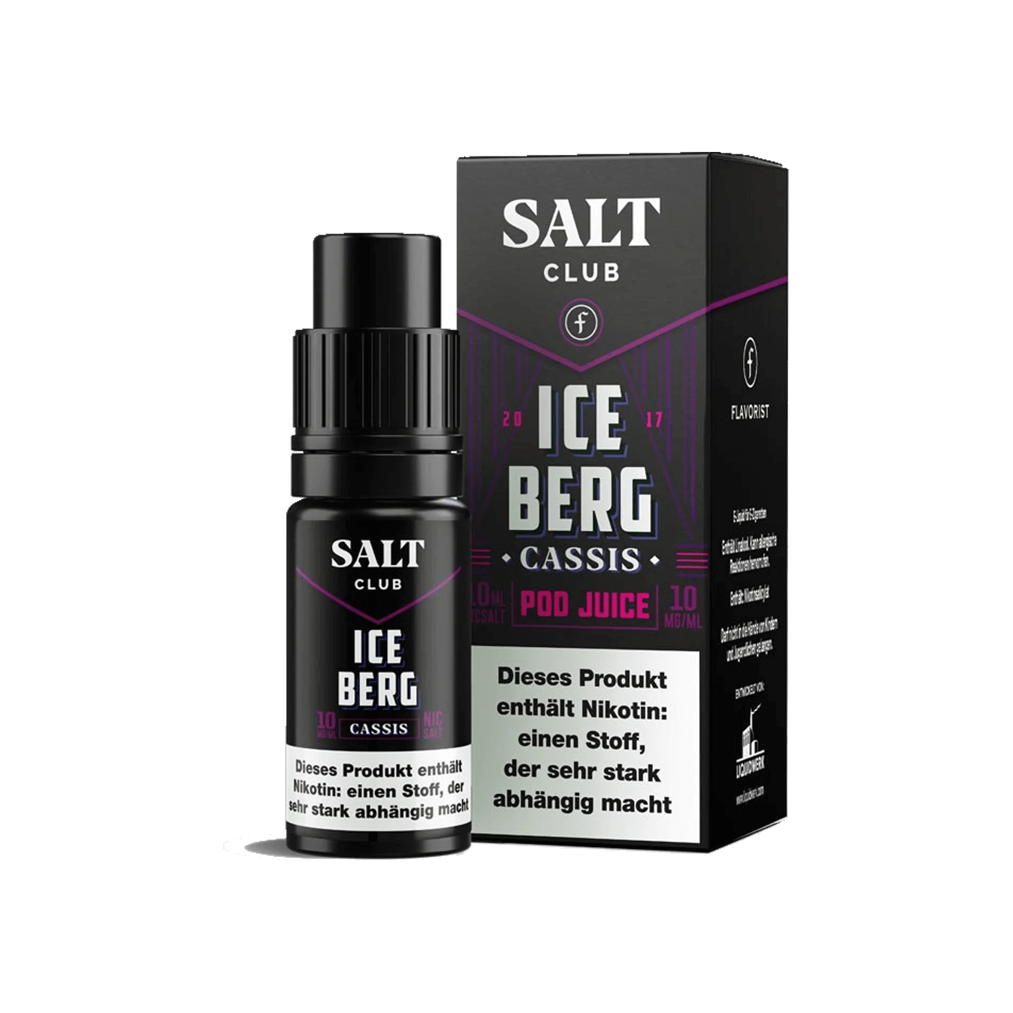 Flavorist Salt Club Iceberg Cassis 10 ml Nikotinsalz Liquid