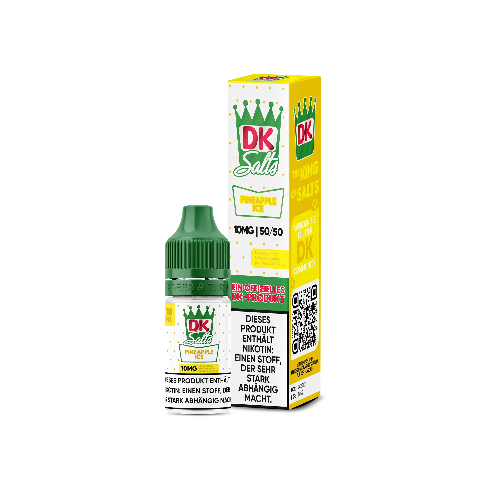 DK Salts Pineapple Ice 10 ml Nikotinsalz Liquid DK Salts Pineapple Ice 10 ml Nikotinsalz Liquid