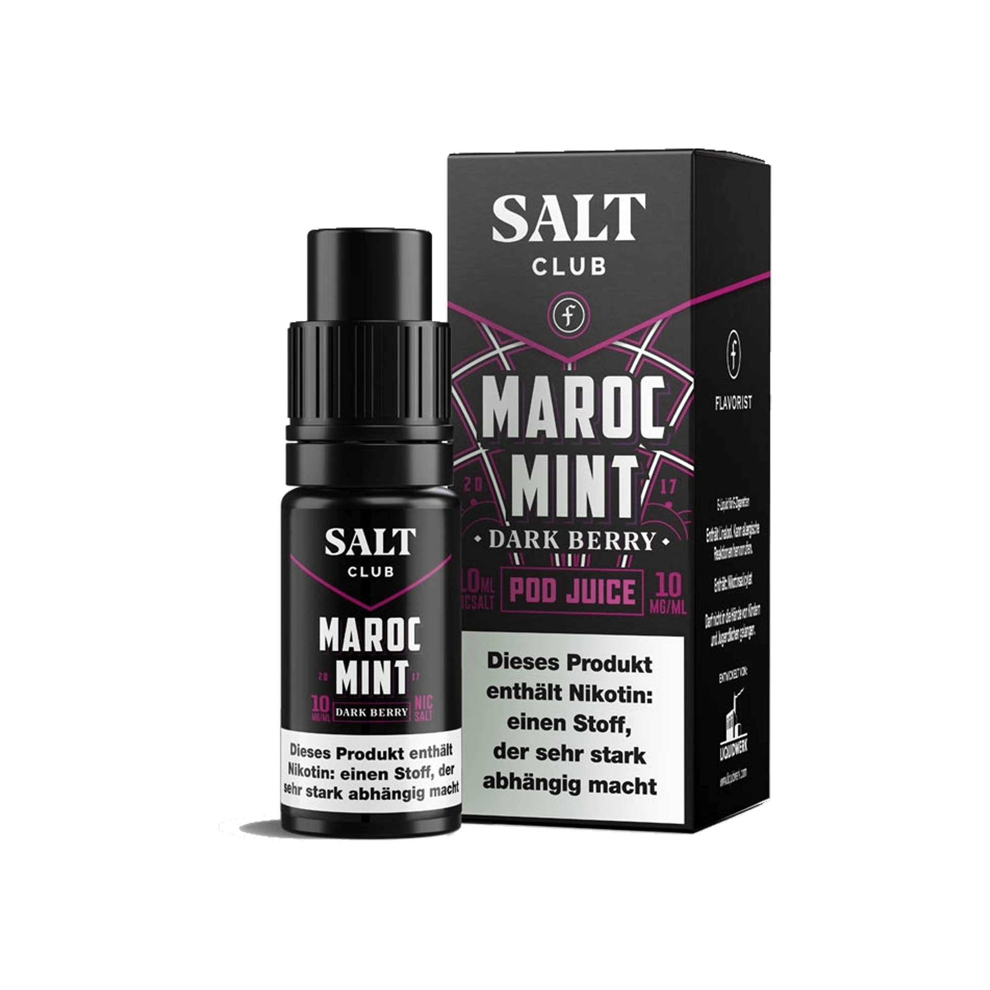 Flavorist Salt Club Maroc Mint Dark Berry 10 ml Liquid