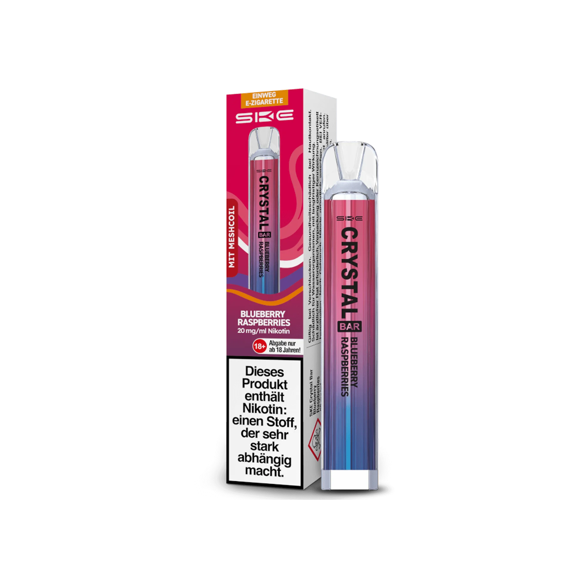 SKE Crystal Bar Blueberry Raspberries 20 mg Einweg E-Zigarette