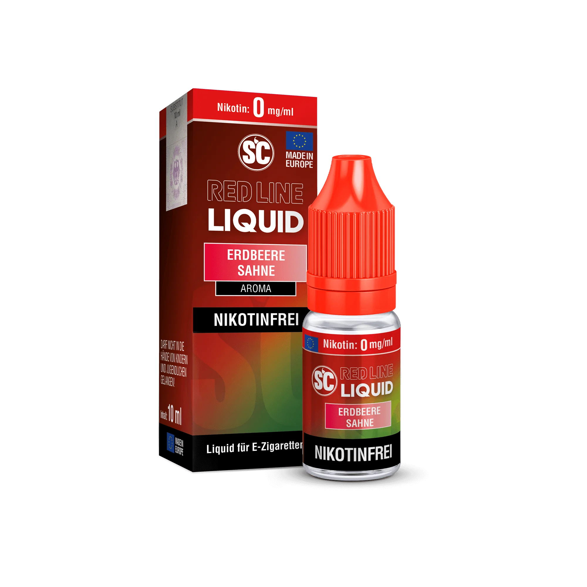 SC Red Line Erdbeere Sahne 10 ml Nikotinsalz Liquid