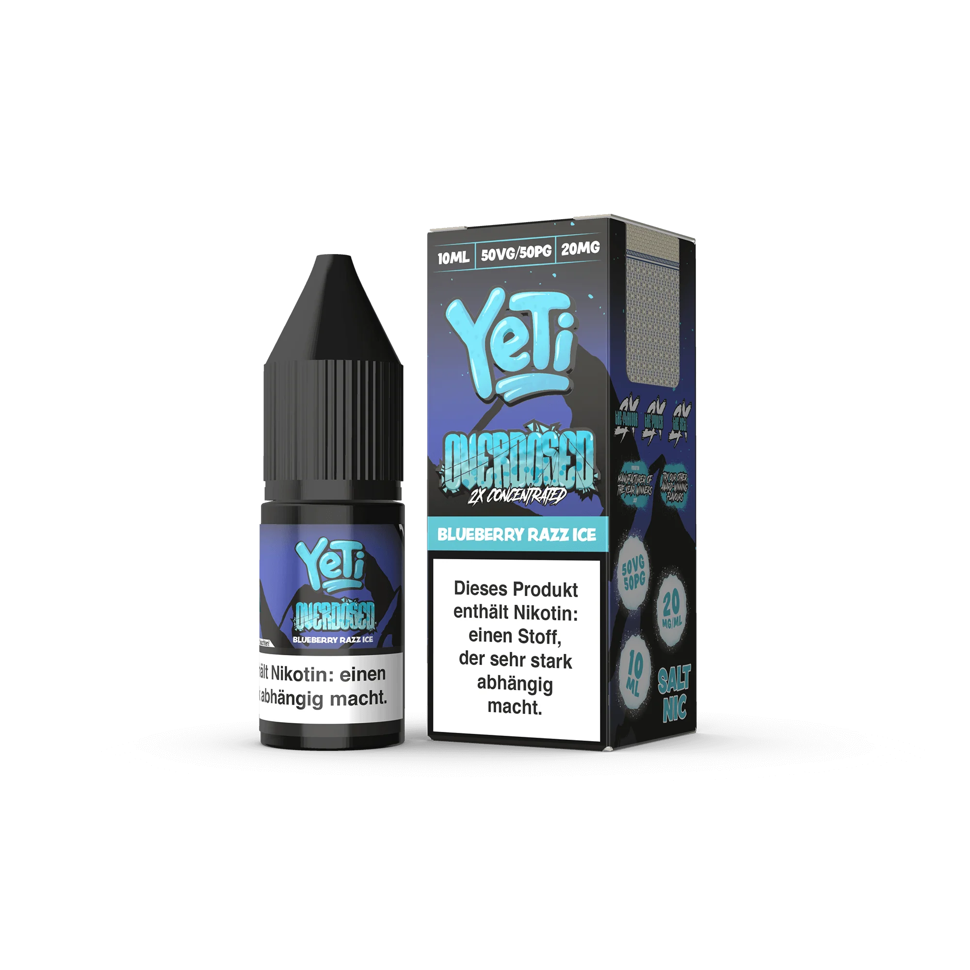 Yeti Blueberry Razz Ice 10 ml Nikotinsalz Liquid