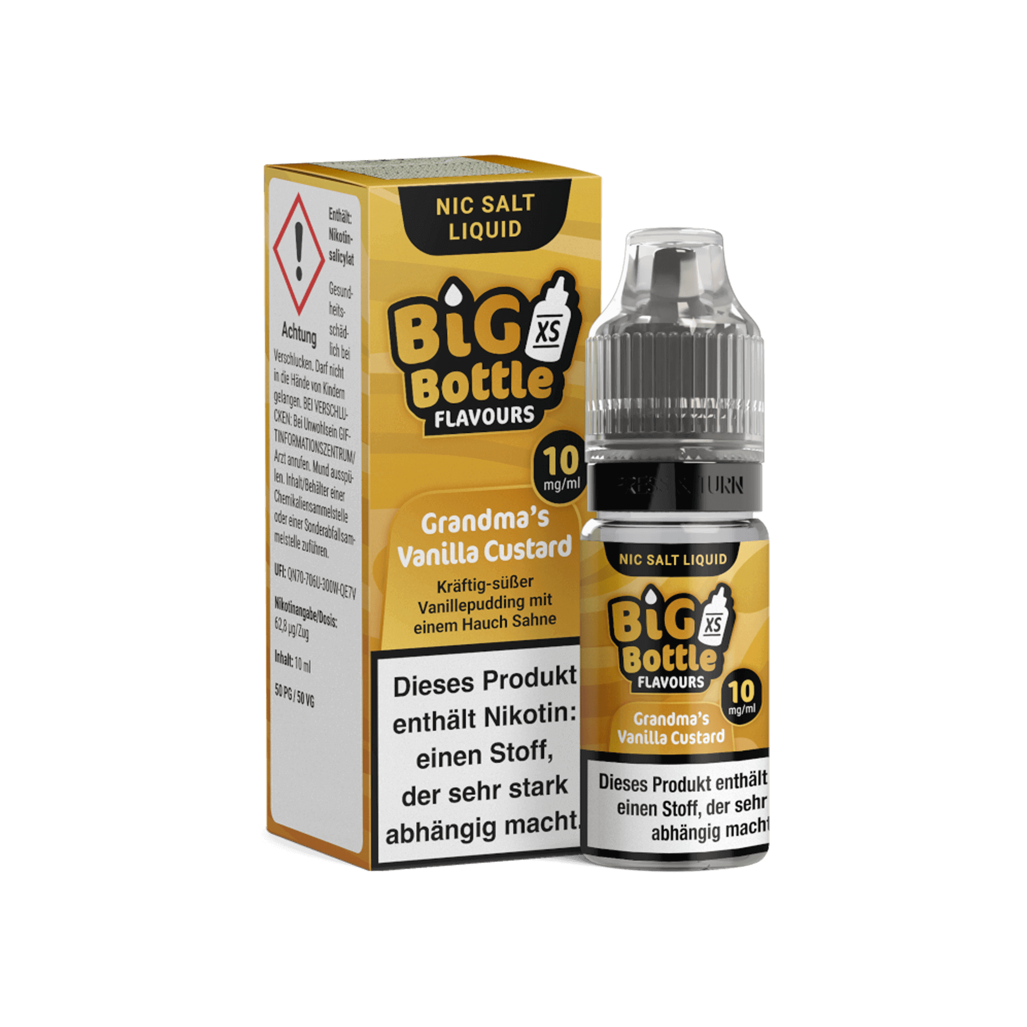 Big Bottle Grandma’s Vanilla Custard Nikotinsalz Liquid 10 ml Big Bottle Grandma’s Vanilla Custard Nikotinsalz Liquid 10 ml