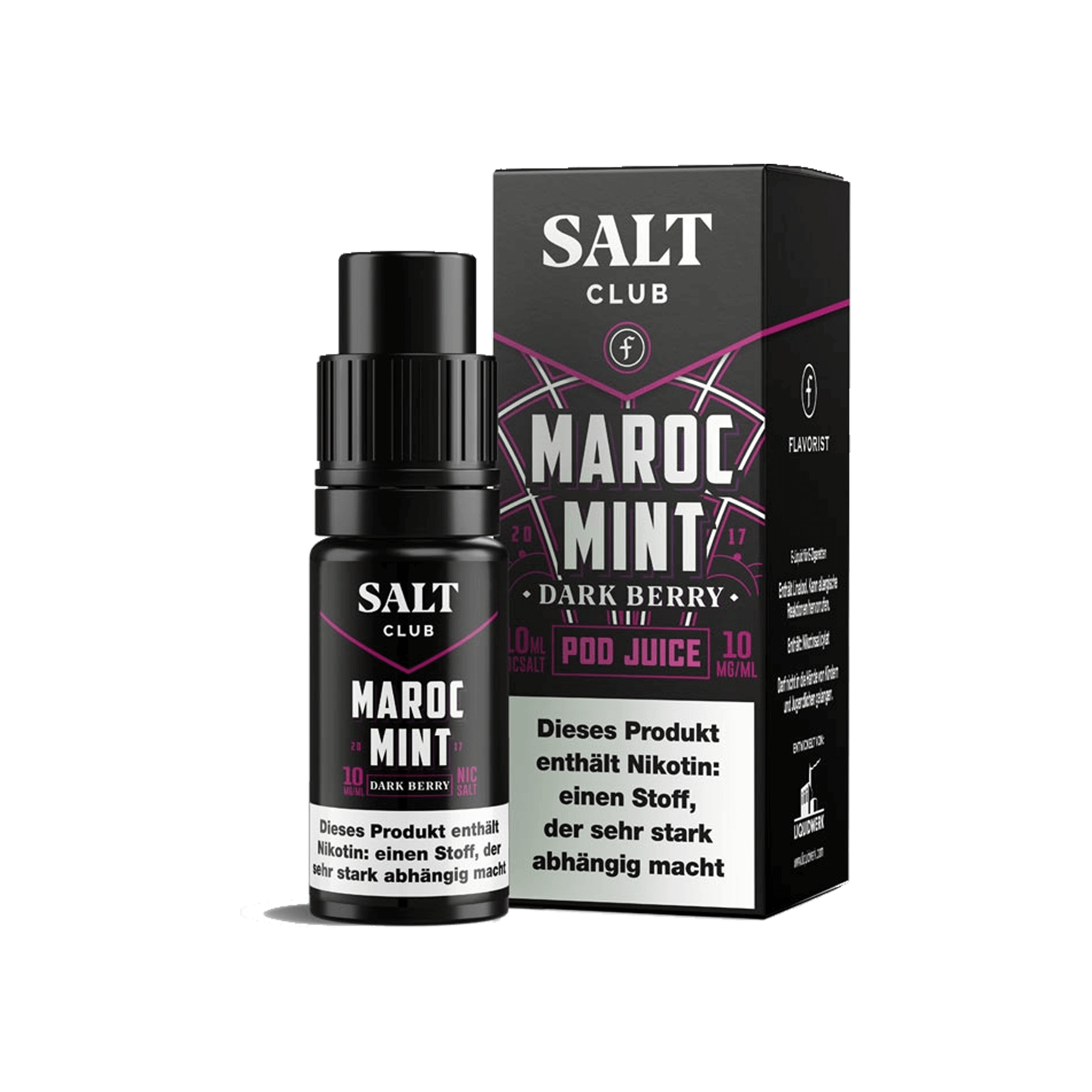 Flavorist Salt Club Maroc Mint Dark Berry 10 ml NicSalt Liquid Flavorist Salt Club Maroc Mint Dark Berry 10 ml NicSalt Liquid