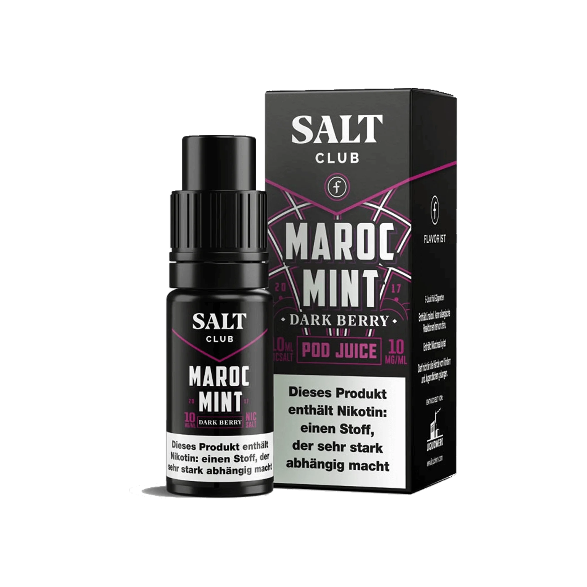 Flavorist Salt Club Maroc Mint Dark Berry 10 ml NicSalt Liquid