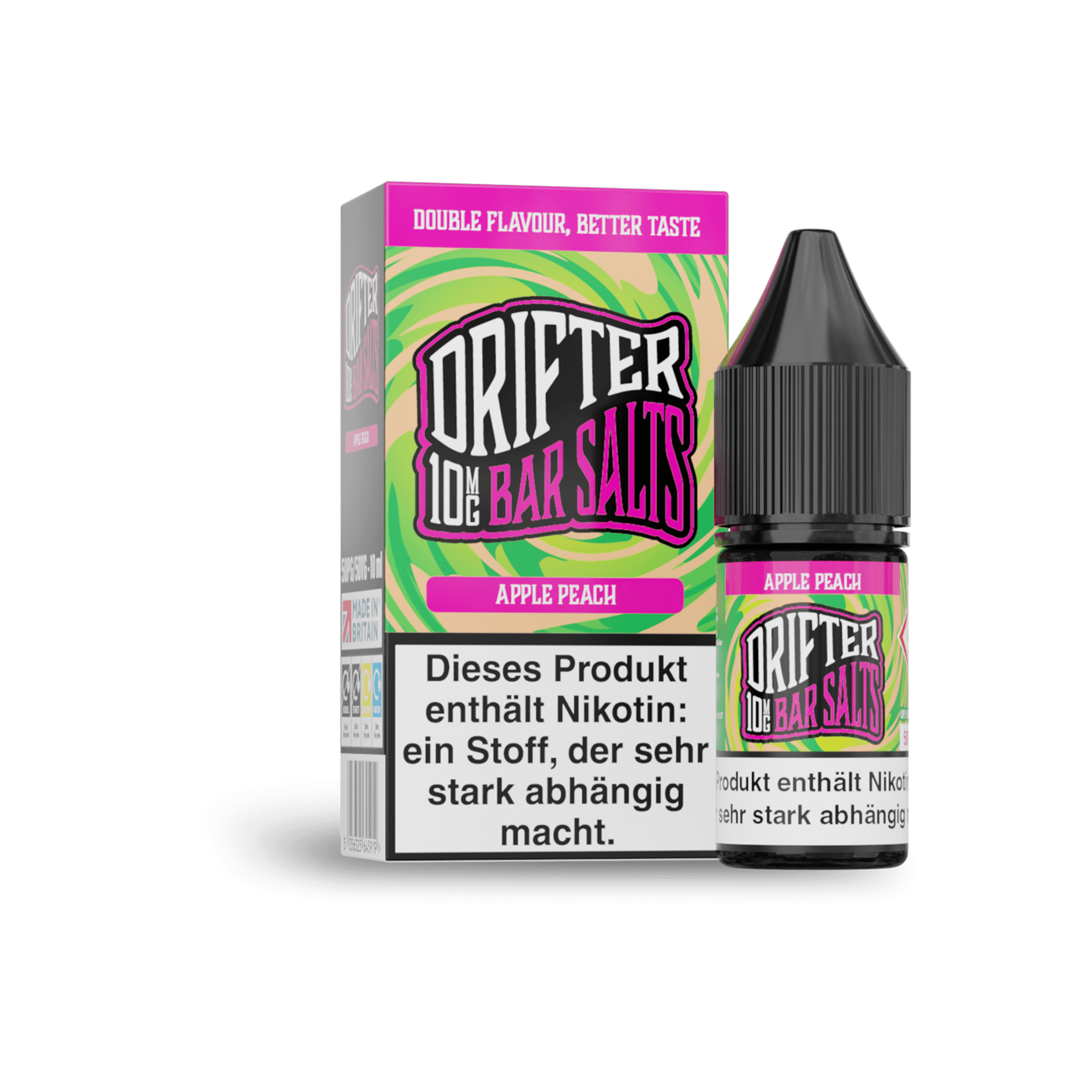Drifter Bar Salts Apple Peach 10 ml Nikotinsalz Liquid Drifter Bar Salts Apple Peach 10 ml Nikotinsalz Liquid