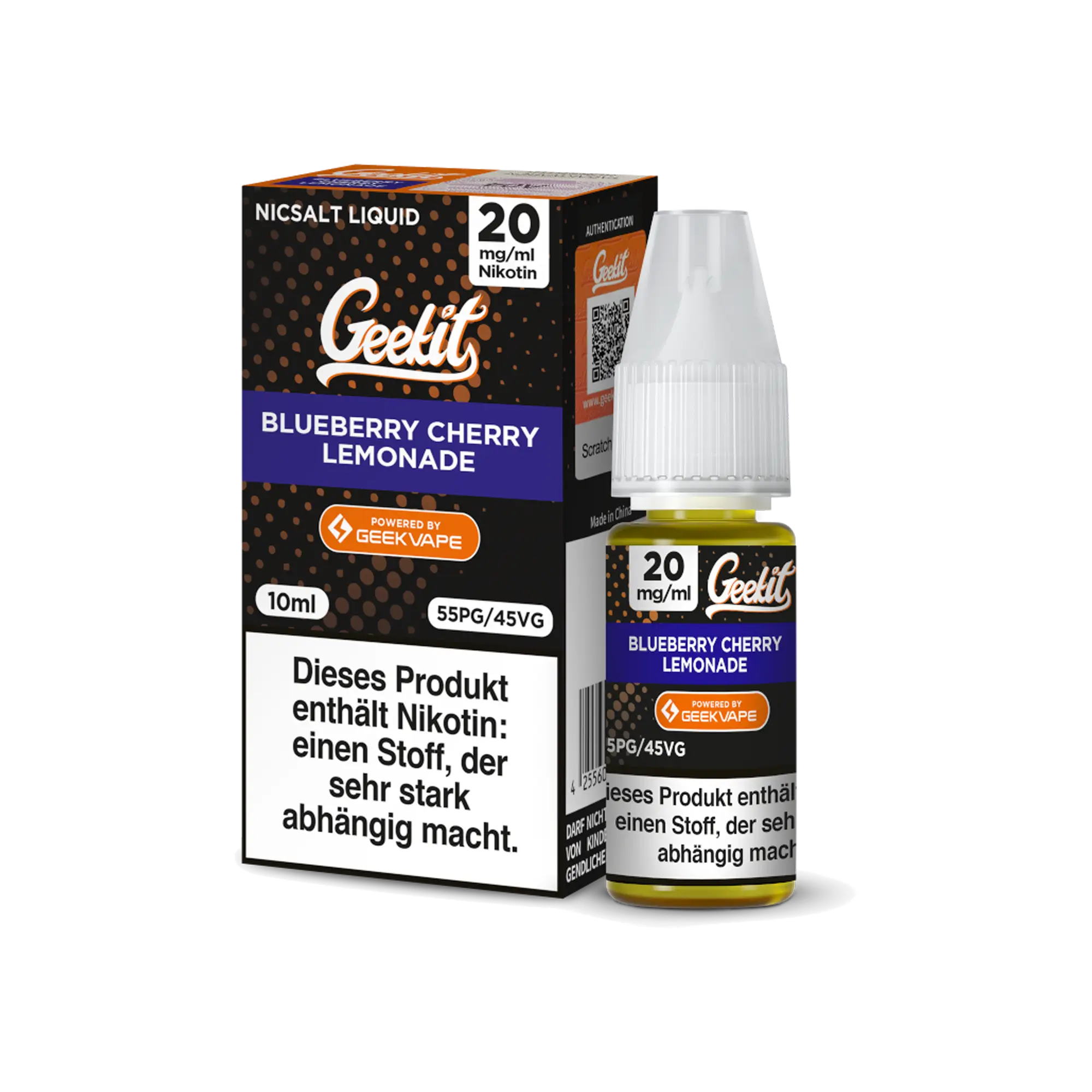 Geekit Blueberry Cherry Lemonade 10 ml Nikotinsalz Liquid Geekit Blueberry Cherry Lemonade 10 ml Nikotinsalz Liquid