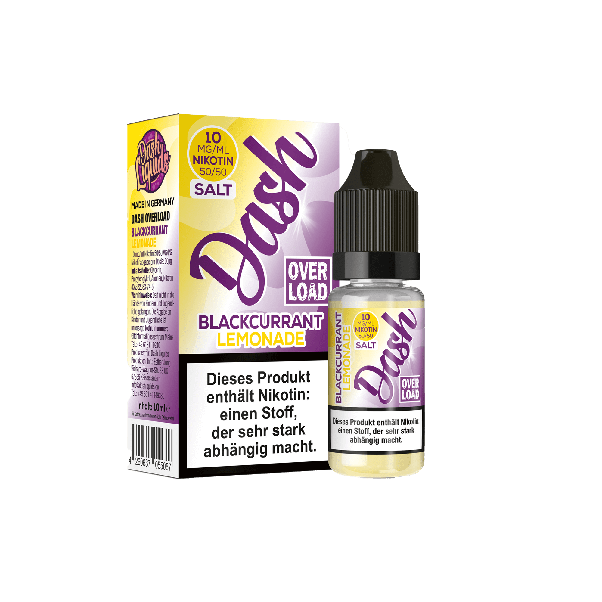 Dash Overload Blackcurrant Lemonade 10 ml NicSalt Liquid Dash Overload Blackcurrant Lemonade 10 ml NicSalt Liquid
